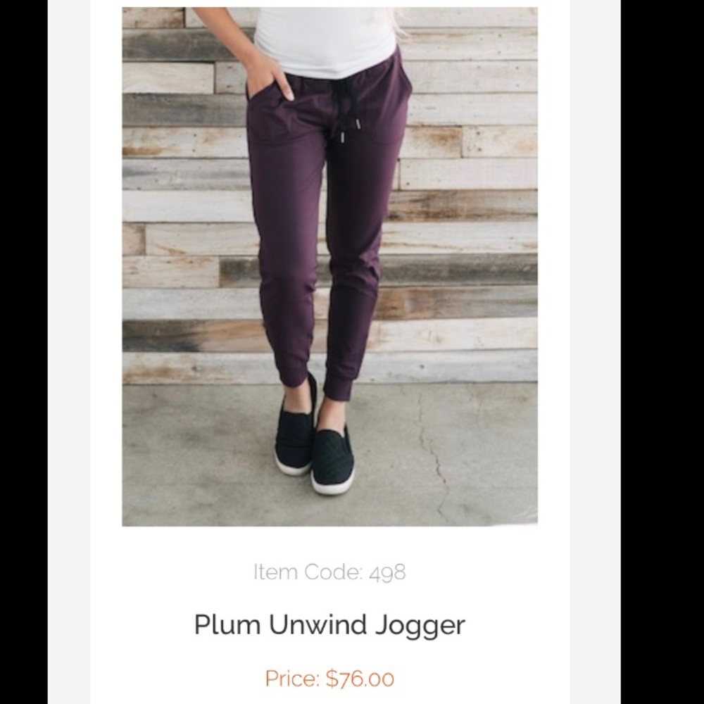 Zyia Plum Unwind Jogger